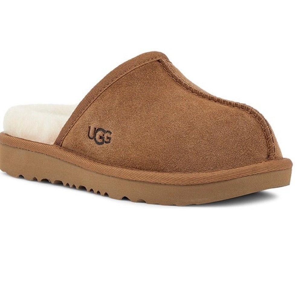 Ugg Little Kid Keegan Slide Slipper in Chesnut Brown